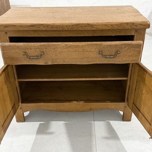 Mueble Bajo Rústico de Roble Macizo con Cajón y Puertas - imagen 13