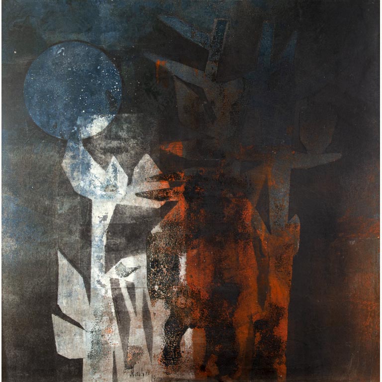 Lote siguiente: Vicente Martín. Nocturno. Acrílico sobre tela, 100 x 100 cm. Firmado abajo centro, fechado 74