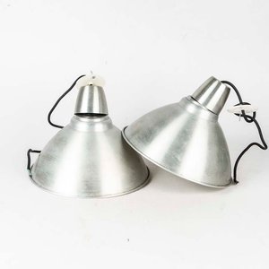 Par de Lámparas Colgantes Industriales de Aluminio Esmaltado - imagen 1