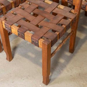 Juego de 7 Sillas de Madera y Suela Estilo Rústico - imagen 2