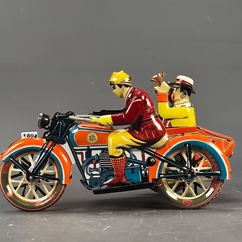 Colección de juguetes vintage con moto y sidecar - imagen 4
