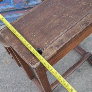 Pupitre Escolar Antiguo de Madera - imagen 4
