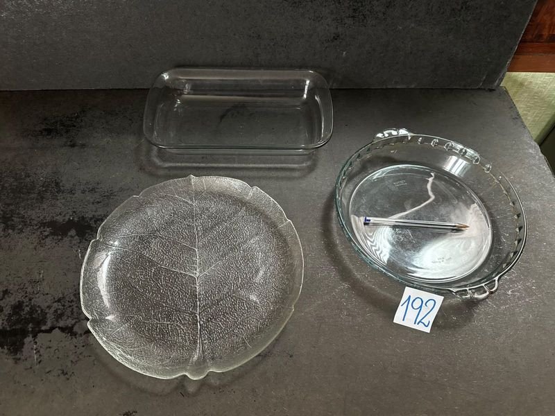 Juego de 3 Fuentes de Vidrio para Cocina