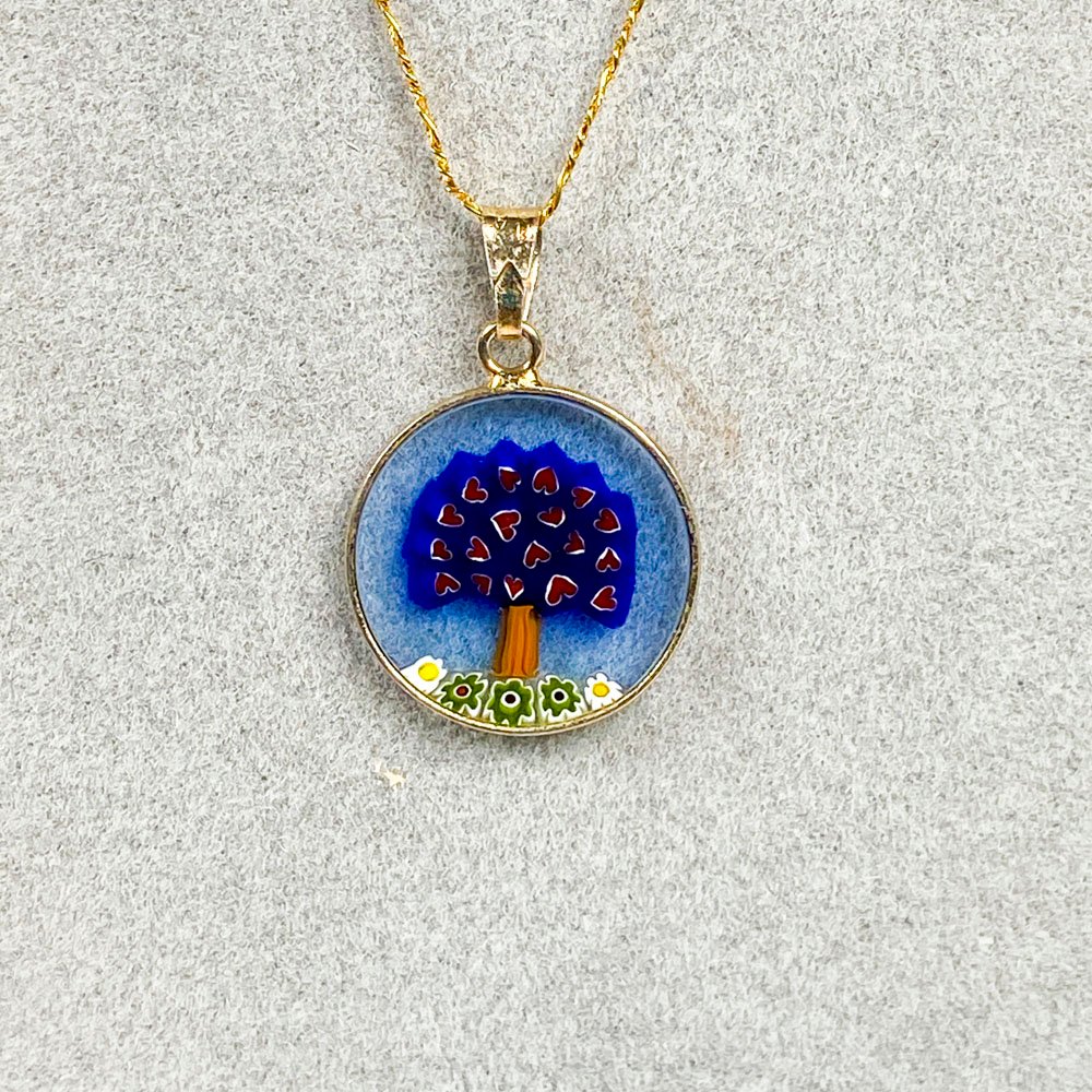 Cadena enchapada con colgante de cristal - imagen 4