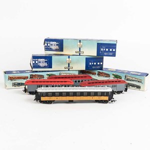4 vagones POCHER made in Italy en su caja original. - imagen 1