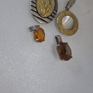 Lote de Colgantes: Plata, Oro y Piedras Citrinas - imagen 4