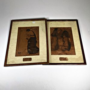 Dos Cuadros de Personajes con Marco, 43 x 34 cm - imagen 2