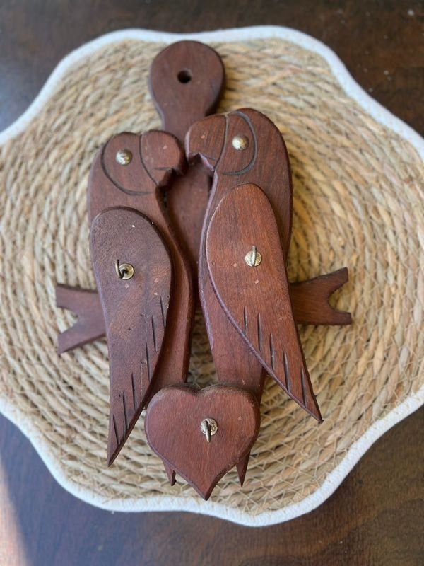 Decorativas de pájaros de madera