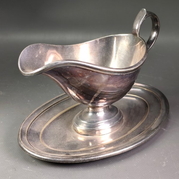Salsera Christofle de Plata con Plato Ovalado - imagen 1
