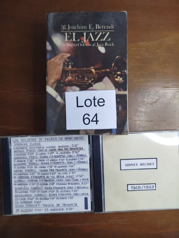 Lote de 2 CDs de Jazz y 1 Libro "El Jazz" de Joaquin Berendt