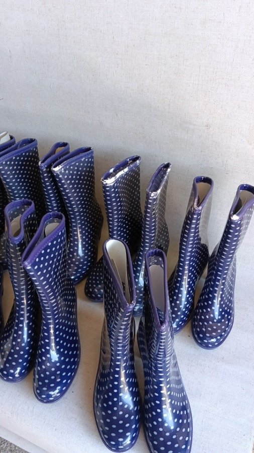 Lote de 7 Pares de Botas de Lluvia para Dama
