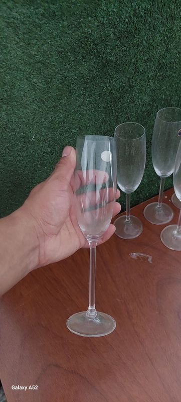 Seis copas de champán de cristal excelente - imagen 3