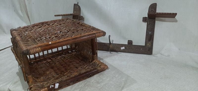 Wicker Basket con Armazones de Metal - imagen 3