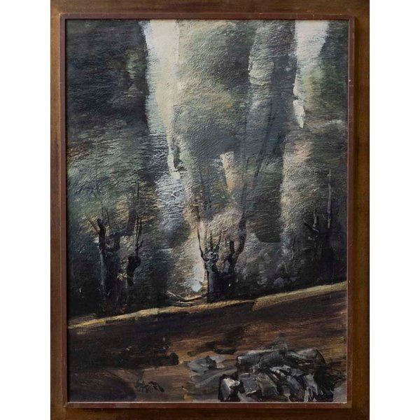 Pintura "Paisaje con Árboles" de Nantes, Acrílico sobre Lienzo