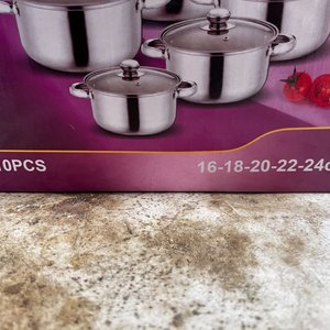 Lote siguiente: Juego de Ollas de Acero Inoxidable, 10 Piezas