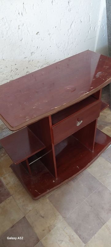TV rack de MDF en madera con estante - imagen 5