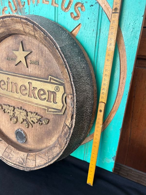 Tapa de barril Heineken antiguo con logotipo y medidas - imagen 2