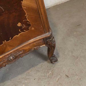 Aparador Francés Tallado con Marqueterie Floral y Cajones Interiores - imagen 2