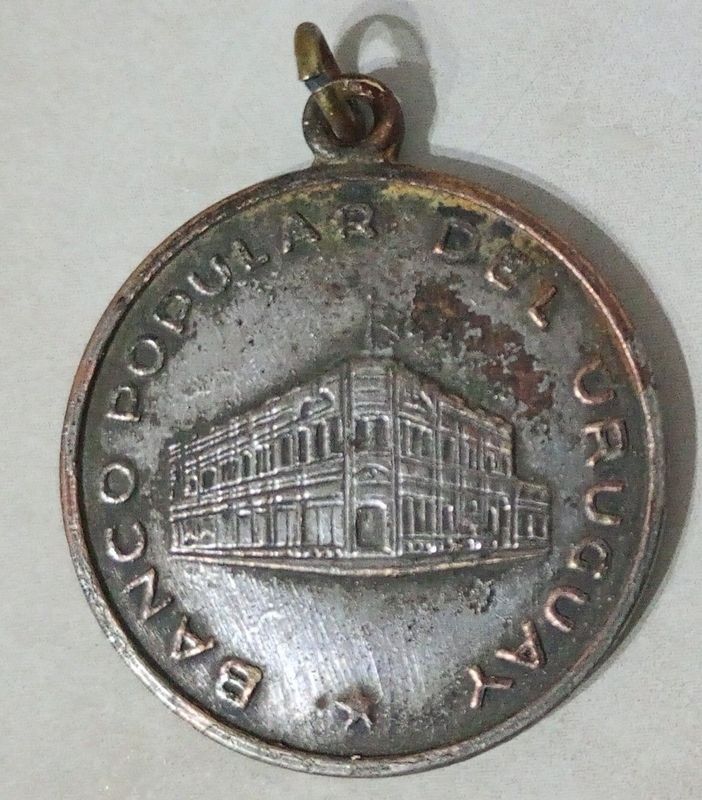 Medalla Conmemorativa Banco Popular Uruguay 60º Aniversario 1902-1962