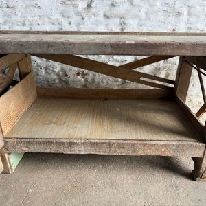 Banco de Carpintero Antiguo de Madera Dura Curupae - imagen 5