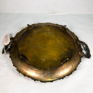 Bandeja Metálica Labrada con Borde Floral y Asas - 42 cm - imagen 5