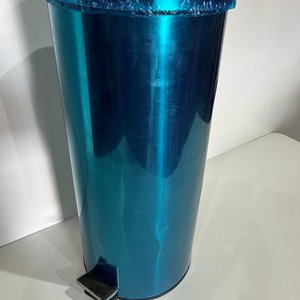 Papelera Grande Metálica Azul con Pedal, 30 Litros, 65 cm - imagen 5