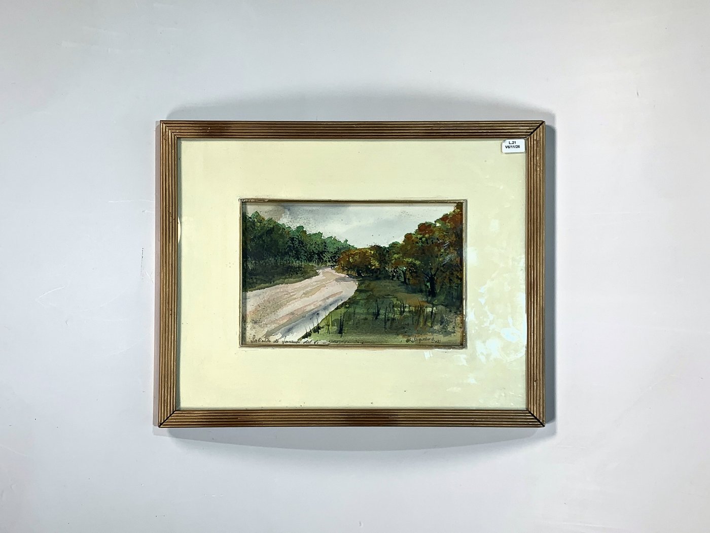 Acuarela "Paisaje Campestre" Firmada Jacqueline (2003)