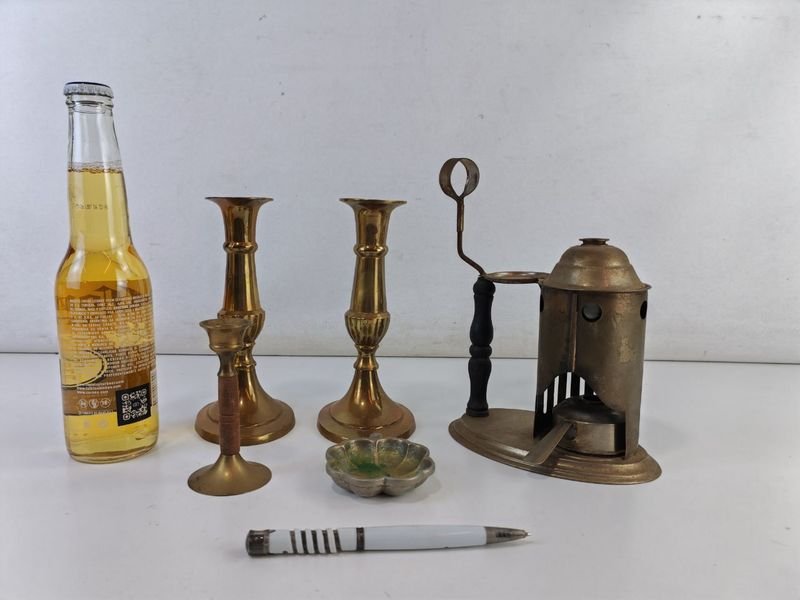 Colección de Piezas Varias en Metal Antiguo - imagen 2
