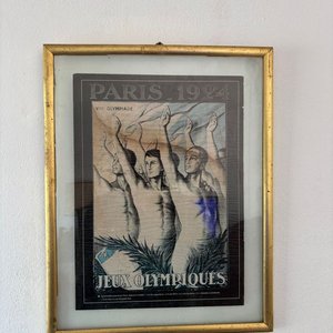 Lote siguiente: Afiche Enmarcado Juegos Olímpicos París 1924 - Uruguay