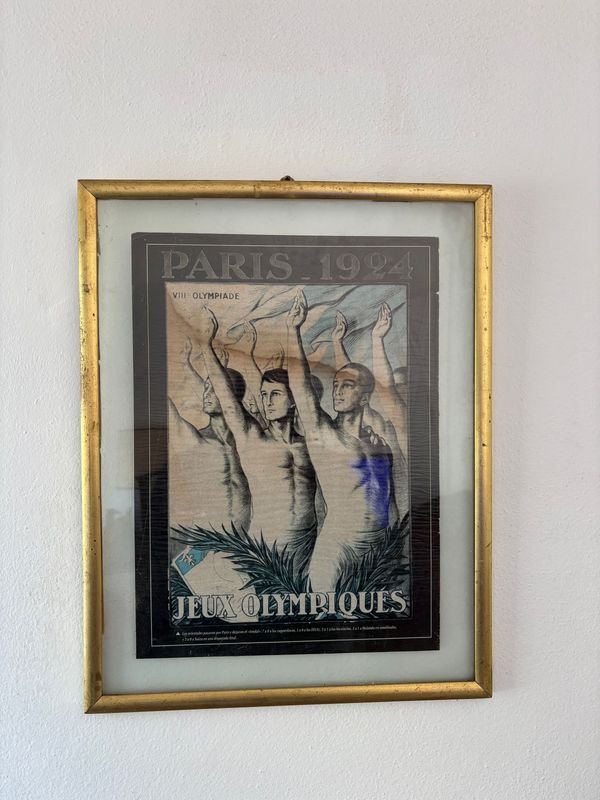 Afiche Enmarcado Juegos Olímpicos París 1924 - Uruguay