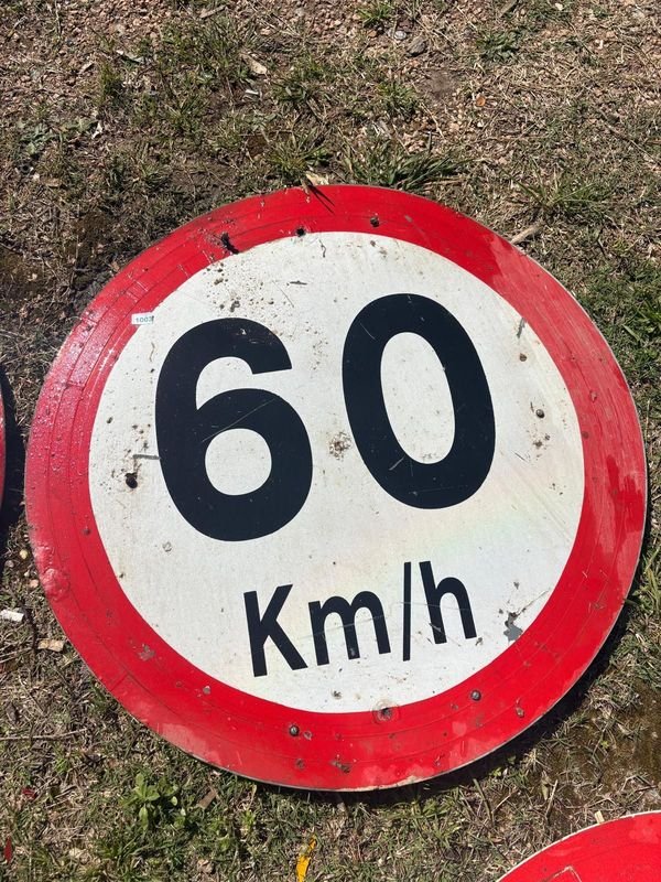Cartel de señalización de velocidad 60 km/h, diámetro 75cm