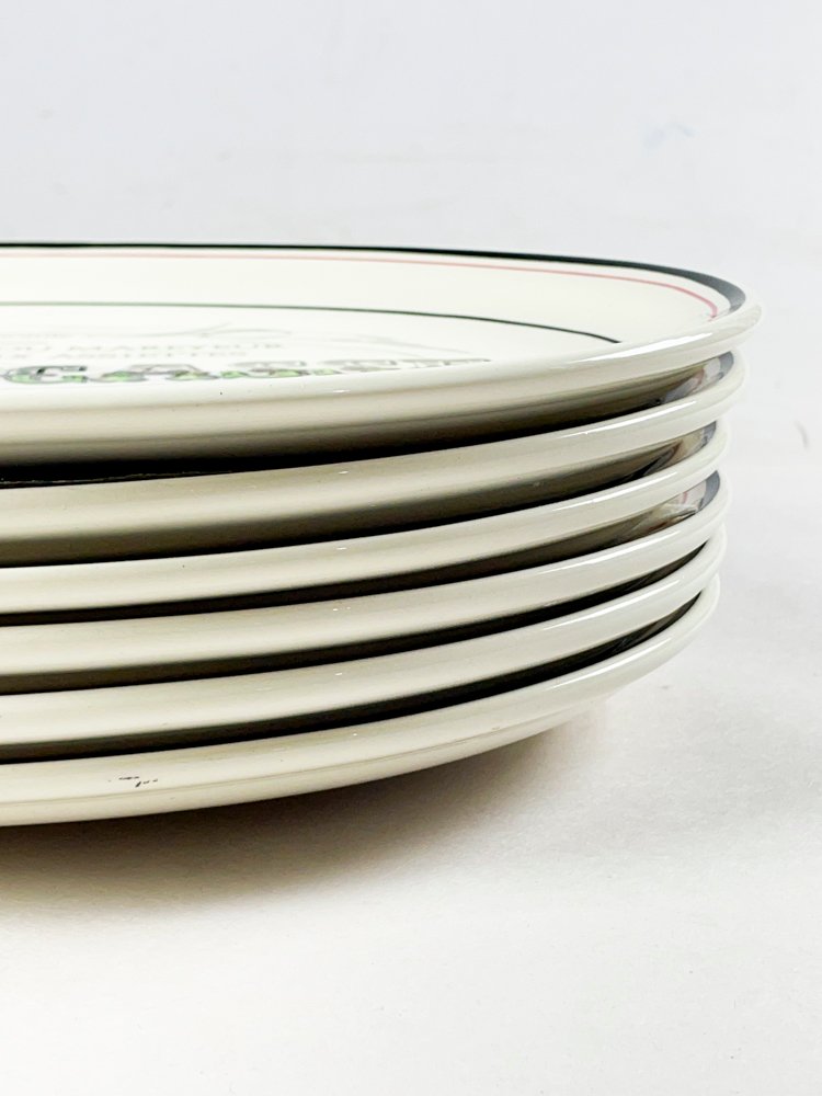 Seis fuentes en loza porcelana francesa de 30,5 x 22 cm - imagen 3