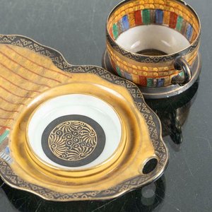 Juego de Taza de Té con Plato de Porcelana Japonesa - imagen 2