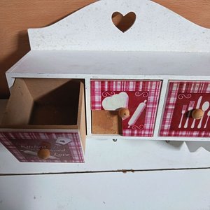 Organizador de Cocina Decorativo con Cajones y Ganchos - imagen 2