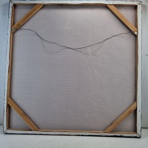 Cuadro Decorativo Abstracto con Relieve y Torre de Pisa (90x90cm) - imagen 4