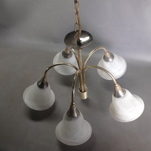 Araña de Techo Bronceada con 5 Luces y Tulipas - imagen 6