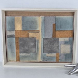 Lote siguiente: Colage Abstracto Firmado y Enmarcado