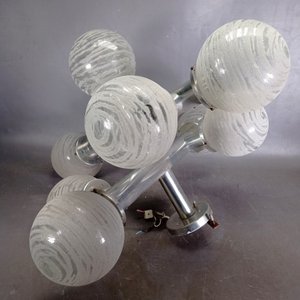 Lámpara Vintage Industrial 8 Luces con Globos Originales - imagen 1