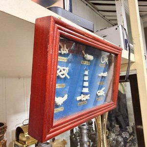 Cuadro Decorativo Nudos Marineros con Faro y Marco de Madera - imagen 3