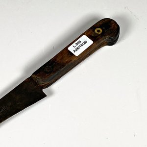 Cuchilla Antigua Hoja de Acero Alemana, Cabo de Madera - imagen 2