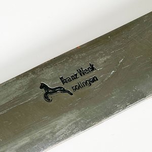 Cuchillo Criollo Hoja Solingen Franz Wenk Plata y Oro con Vaina - imagen 7