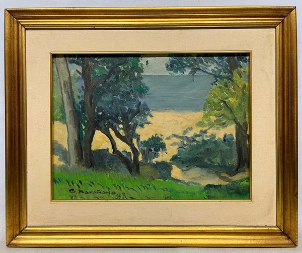 Lote anterior: Pintura al óleo de paisaje de Barañano