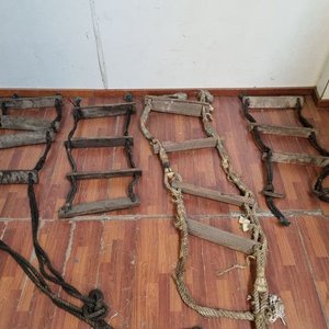 Antiguas Escaleras de Cuerda Marina con Peldaños de Madera - imagen 2