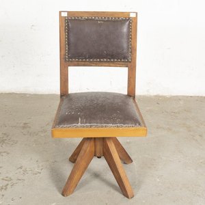 Lote anterior: Sillón Antiguo de Oficina Giratorio con Asiento de Roble y Tachas