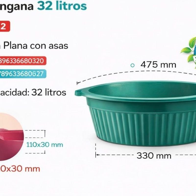 Lote siguiente: Palangana de 32 litros en buen estado