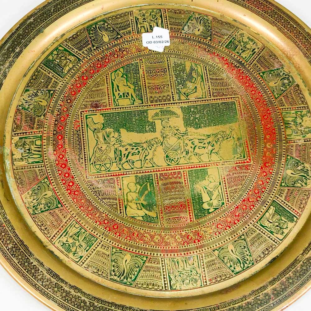 Plato en bronce repujado de 36 cm - imagen 2