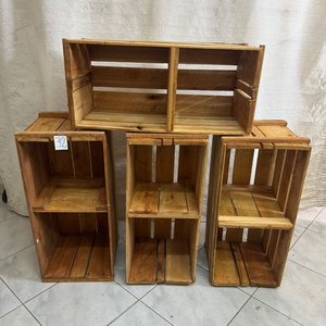 4 Cajones de Madera Rústicos para Huevos o Almacenamiento - imagen 3