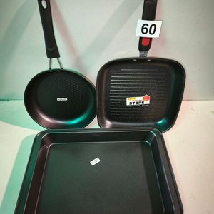 Set de Cocina: Asadera, Sartén y Plancha de Carne - imagen 2