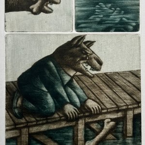 Lote anterior: Grabado "Sin Título" de Luis Alberto Solari, 153/200, Firmado