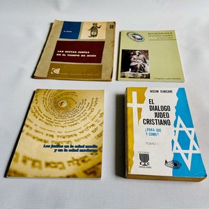 Lote de 4 Libros sobre Judaísmo: Diálogo Judeo-Cristiano, Edad Media, Sectas y Maimónides - imagen 1